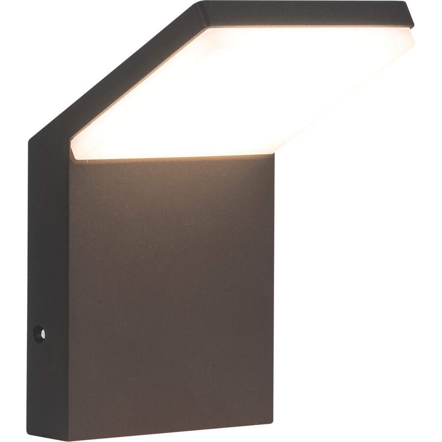 Wandlampe aussen Vive Grau Aluminium 10 cm 16 cm - Farbe: anthrazit - LED - Lichtfarbe: Warmweiss - Material: Aluguss - Wandlampe aussen- LED