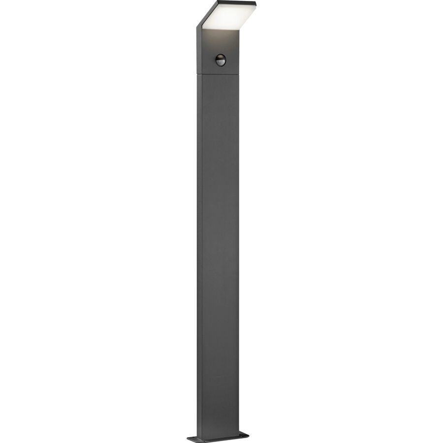 Stehlampe aussen Vive Schwarz/Grau Aluminium 10 cm 100 cm - Farbe: anthrazit - LED - Lichtfarbe: Warmweiss - Material: Aluguss - Stehlampe aussen- LED