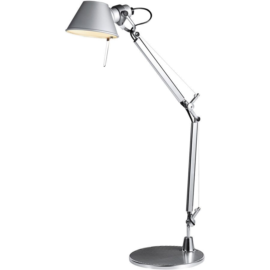Designer-Tischlampe Artemide Tolomeo Micro E14 aluminium H 37 cm - Schreibtischlampe