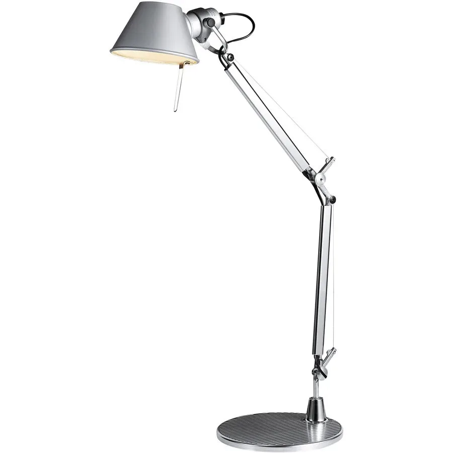 Designer-Tischlampe Artemide Tolomeo Micro E14 aluminium H 37 cm - Schreibtischlampe