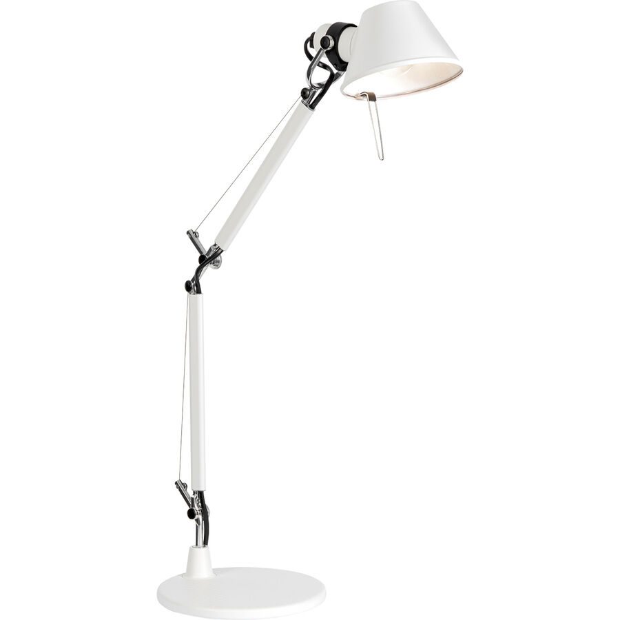 Designer-Tischlampe Artemide Tolomeo Micro E14 weiss H 37 cm - Material: Aluminium - Schreibtischlampe