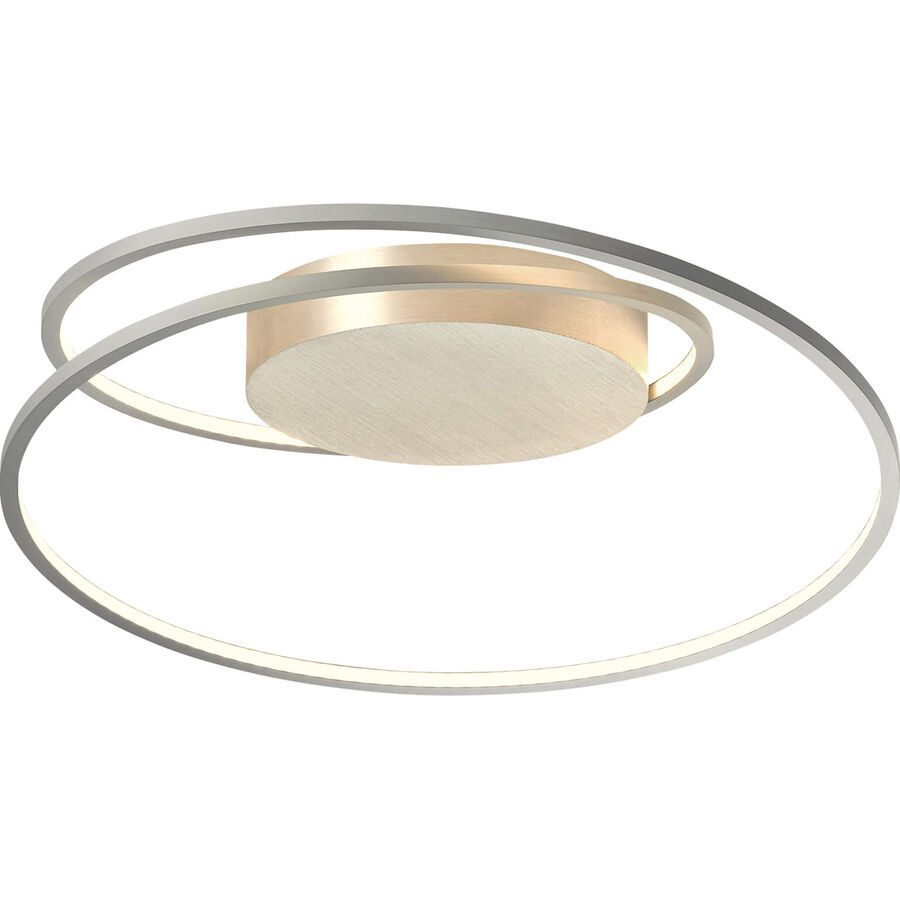 Bopp Deckenlampe At Silber Aluminium 45 cm 13 cm - Farbe: Aluminium geschliffen - LED - Lichtfarbe: Extra warmweiss - Deckenlampe- LED