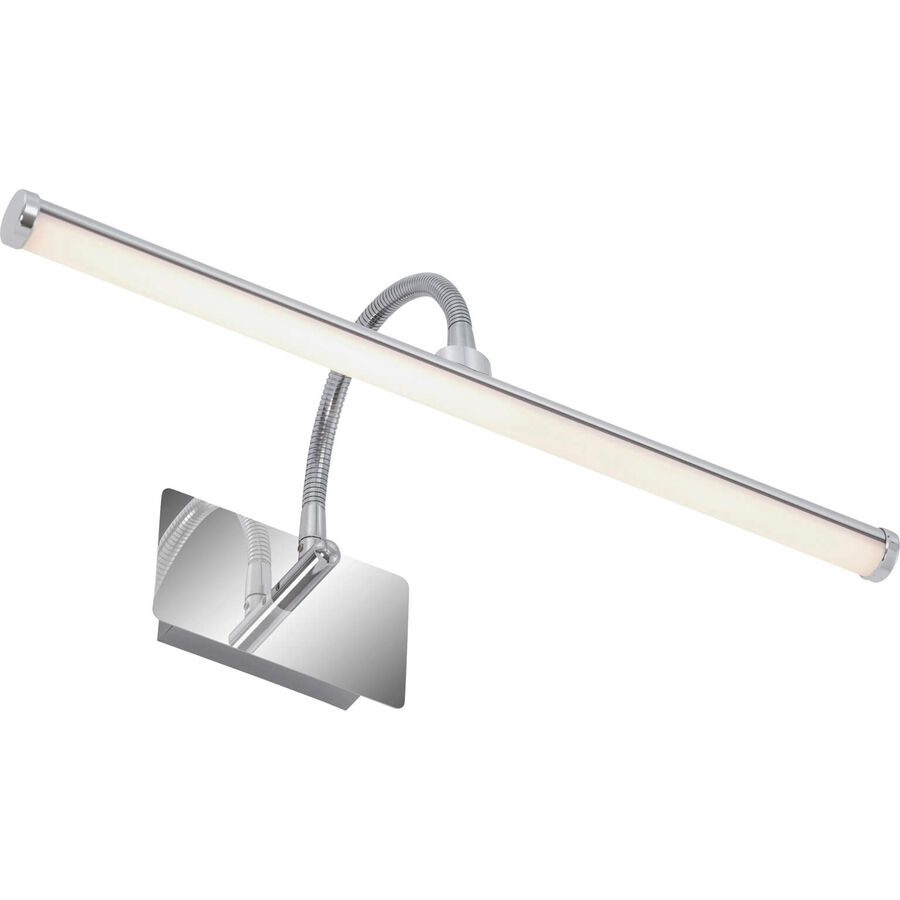 Badlampe Splash Silber/Weiss Kunststoff/Metall 40 cm 14 cm Höhenverstellbar (manuell) - LED - Lichtfarbe: Warmweiss - Material: Metall/Kunststoff -