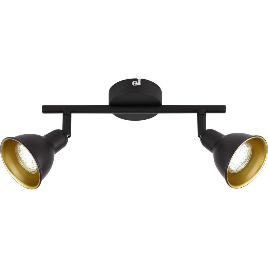 Spot Diogo Gold/Schwarz Metall 28 cm 11 cm - Farbe: schwarz-gold - LED - Lichtfarbe: Warmweiss - Spot- LED Energiesparlampe