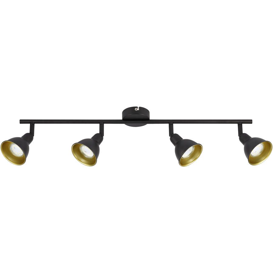 Spot Diogo Gold/Schwarz Metall 68 cm 11 cm - Farbe: schwarz-gold - LED - Lichtfarbe: Warmweiss - Spot- LED Energiesparlampe
