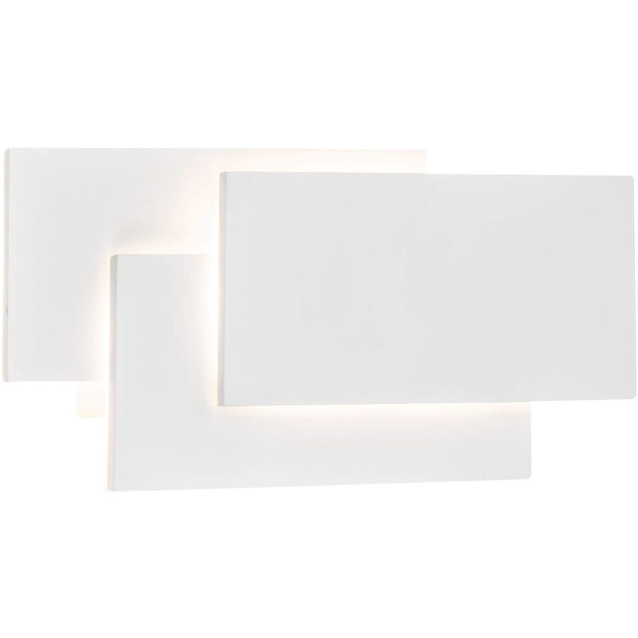 Wandlampe Corrantes Weiss Aluminium/Glas 26 cm 6 cm - LED - Lichtfarbe: Warmweiss - Material: Aluminium/Acrylglas - Wandlampe
