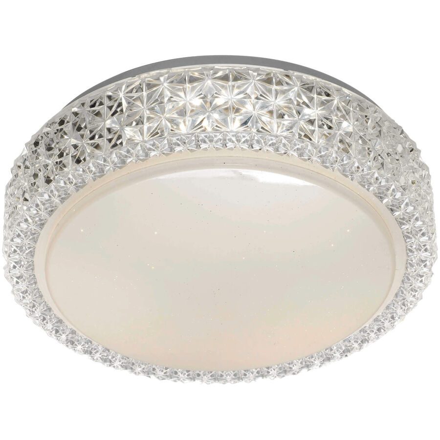 Deckenlampe Crown Transparent Kunststoff - Farbe: klar - LED - Lichtfarbe: Warmweiss - Material: Metall/Acrylglas - Deckenlampe- LED Energiesparlampe