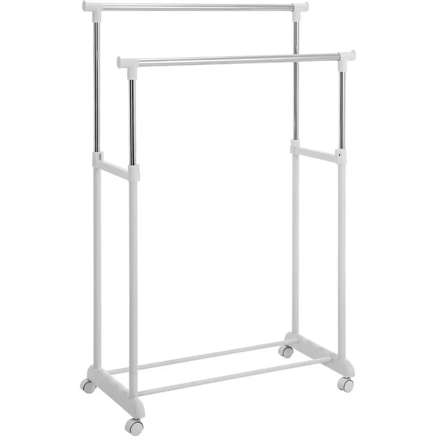 Kleiderständer Mauri Grau Metall 81 cm 90 cm - Farbe: verchromt - Kleiderständer