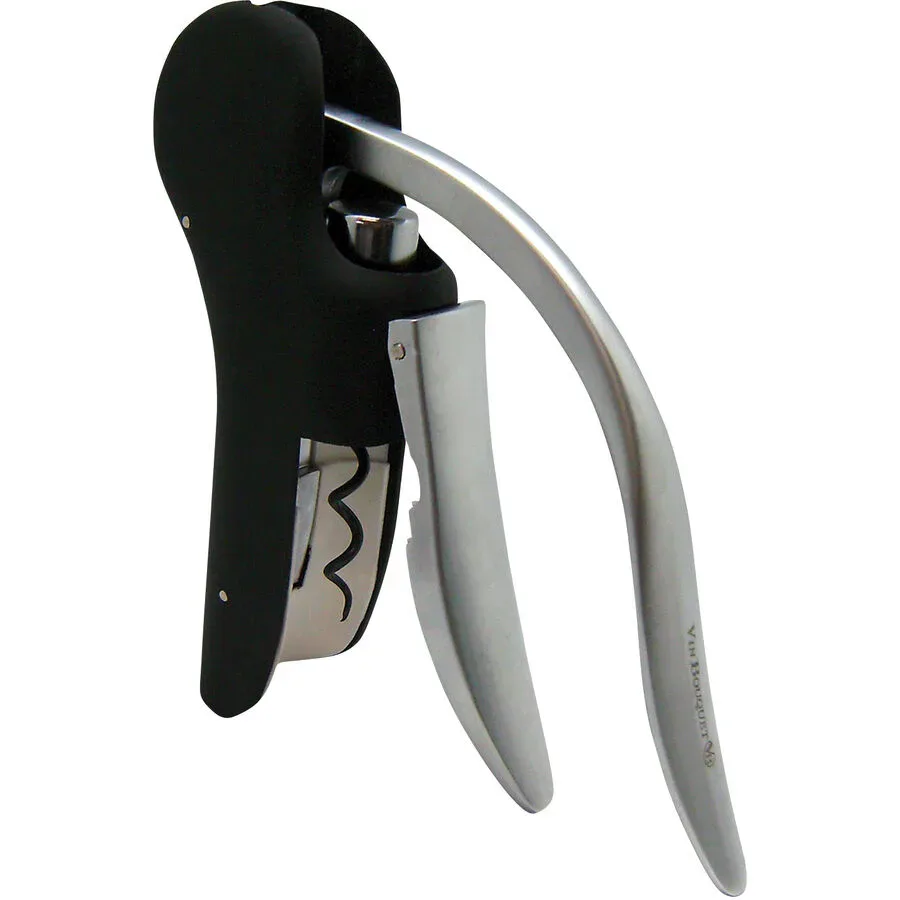 Korkenzieher Wine & more Schwarz/Grau Metall 1.5 cm - Farbe: schwarz/chrom - Korkenzieher