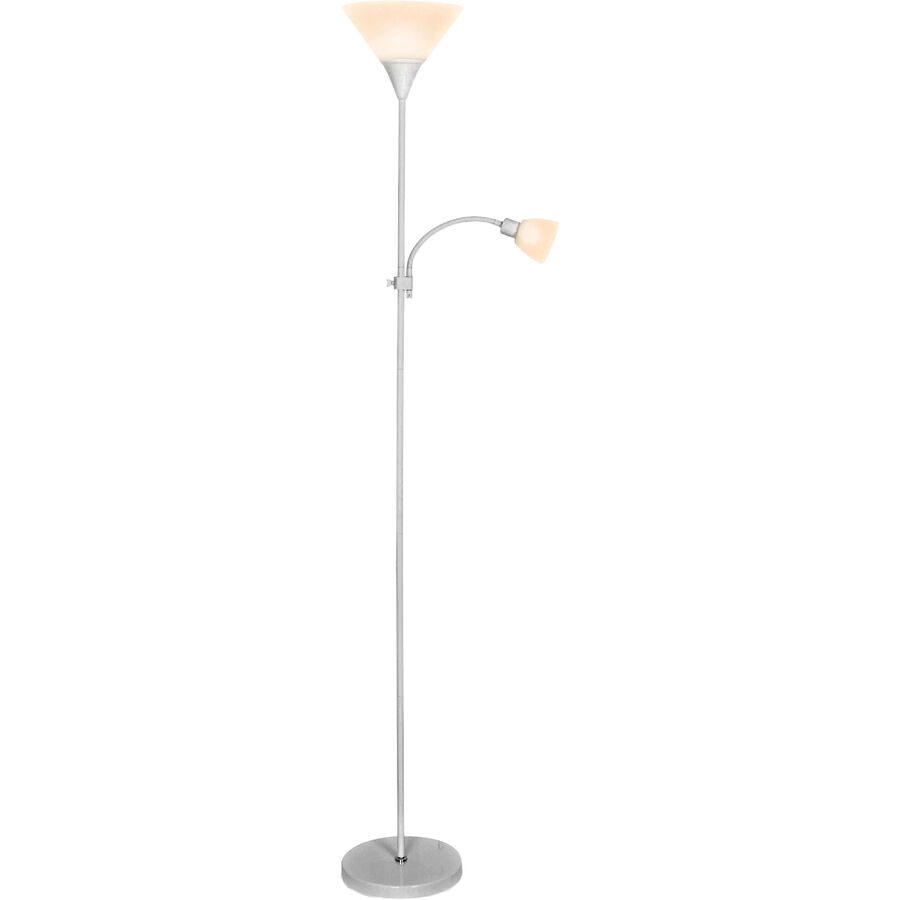 Stehlampe Lilo Weiss Kunststoff/Metall 25 cm 176.5 cm - Material: Metall/Kunststoff - Stehlampe