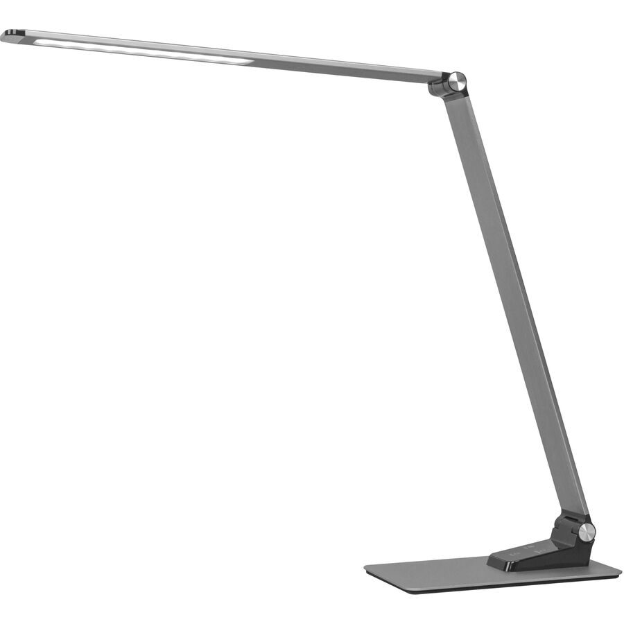 Bürolampe Patrion Grau Aluminium/Kunststoff 12 cm 45 cm - Farbe: dunkelgrau - LED - Lichtfarbe: Extra warmweiss - Tageslichtweiss - Material: