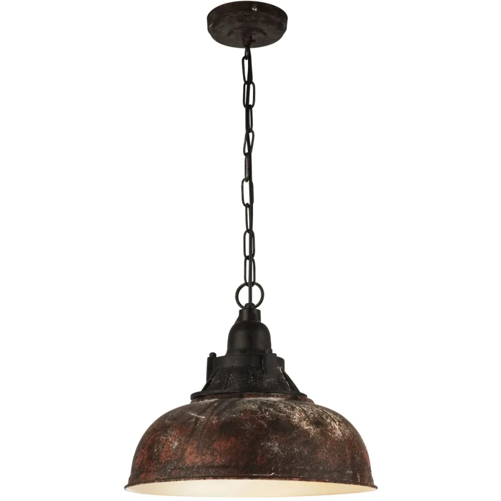 Eglo Pendellampe Grantham 1 Antik-braun, beige B 37 cm