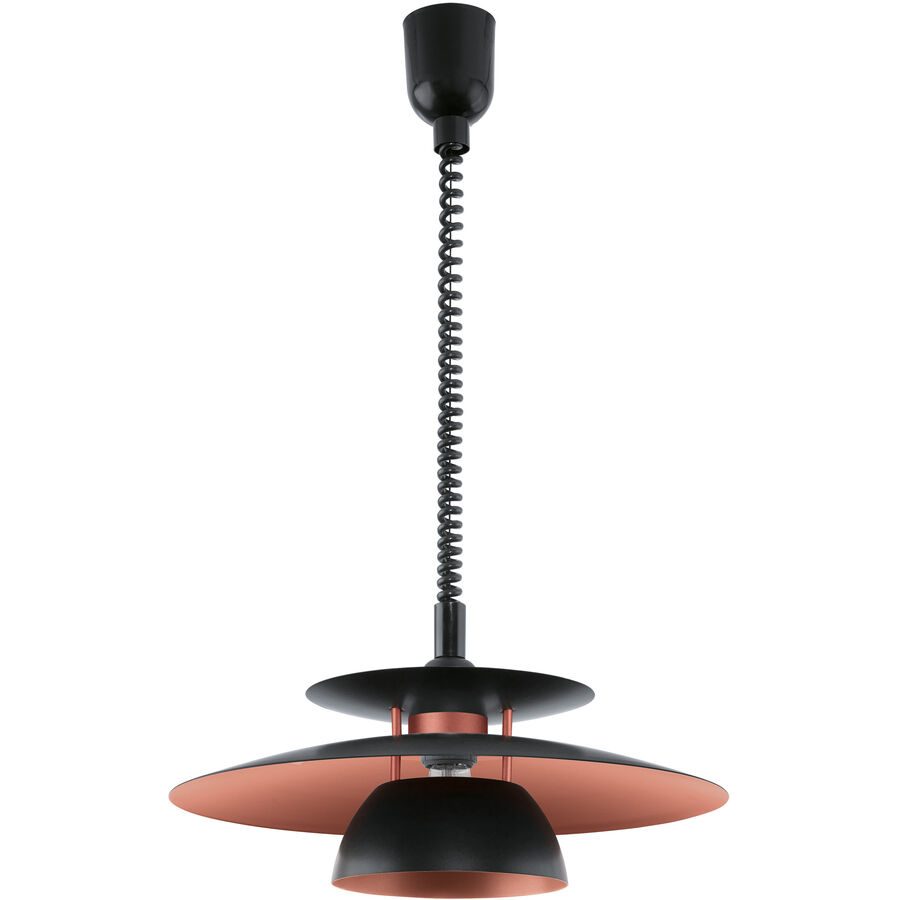Eglo Pendellampe Brenda Schwarz Stahl 110 cm - Farbe: kupfer - LED - Material: Kunststoff/Metall - Pendellampe- LED Energiesparlampe