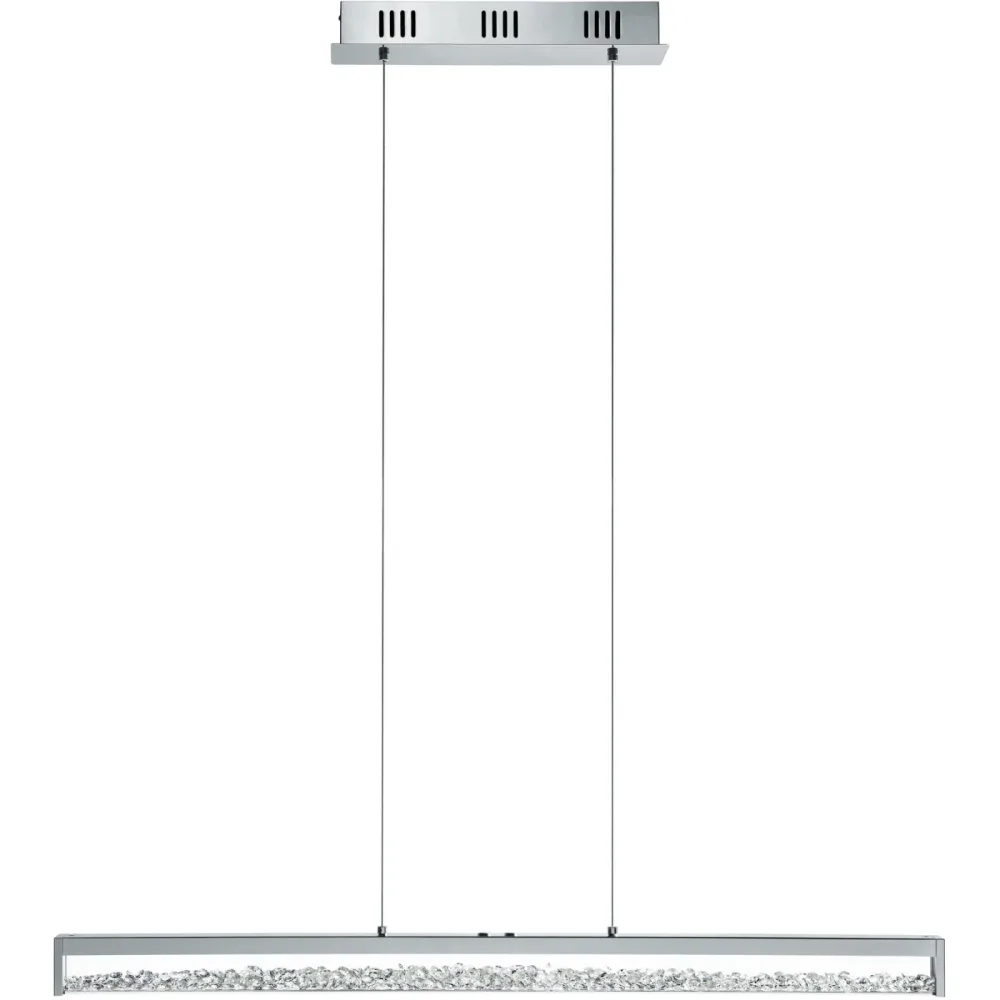 Eglo Pendellampe Cardito 1 Grau Aluminium 100 cm 110 cm - Farbe: chrom - LED - Lichtfarbe: Extra warmweiss - Tageslichtweiss - Material: