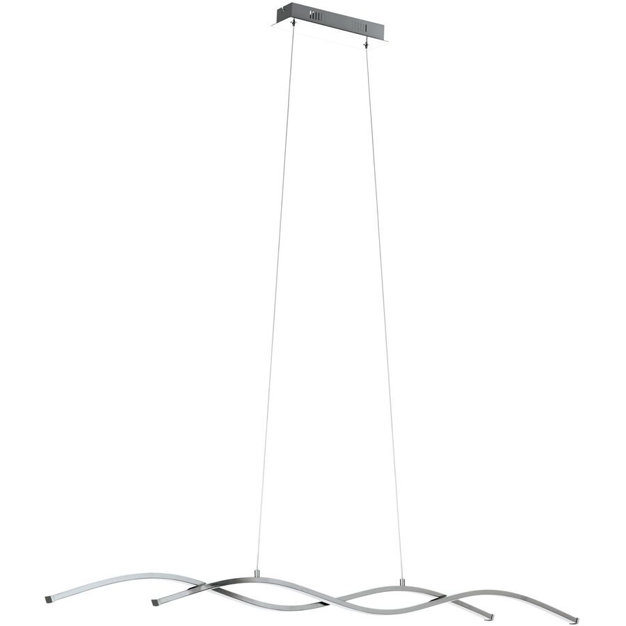 Eglo Pendellampe Lasana 2 Weiss/Grau Kunststoff 8 cm 120 cm - Farbe: chrom - LED - Lichtfarbe: Warmweiss - Material: Aluminium/Stahl/Kunststoff -