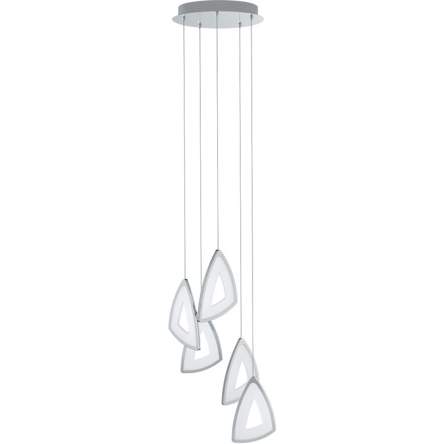 Eglo Pendellampe Amonde Grau Aluminium 150 cm - Farbe: Satin - LED - Lichtfarbe: Warmweiss - Material: Aluminium/Kunststoff - Pendellampe- LED