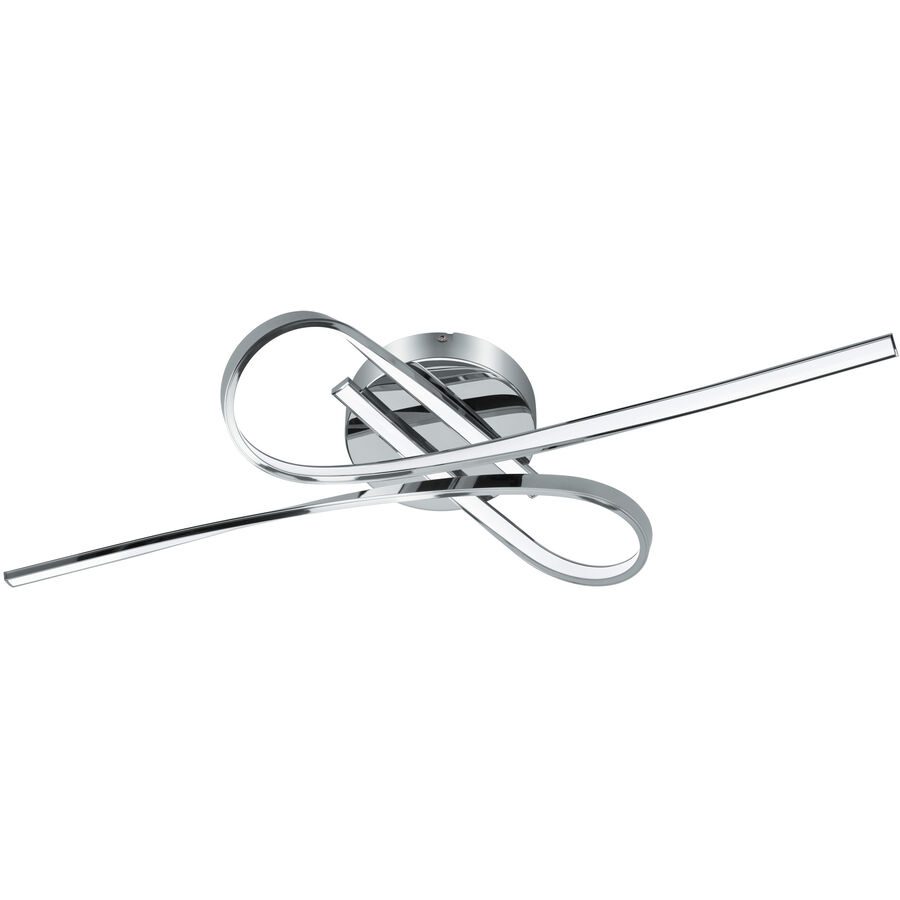 Eglo Deckenlampe Selvina Weiss/Grau Aluminium/Kunststoff 42 cm 15 cm - Farbe: chrom/weiss - LED - Lichtfarbe: Warmweiss - Deckenlampe- LED