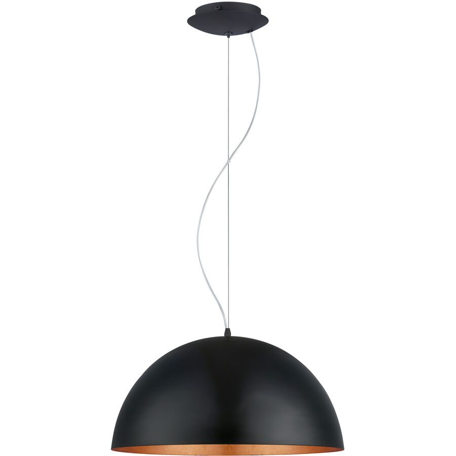Pendellampe Gaetano 1 Schwarz Stahl 150 cm - Pendellampe