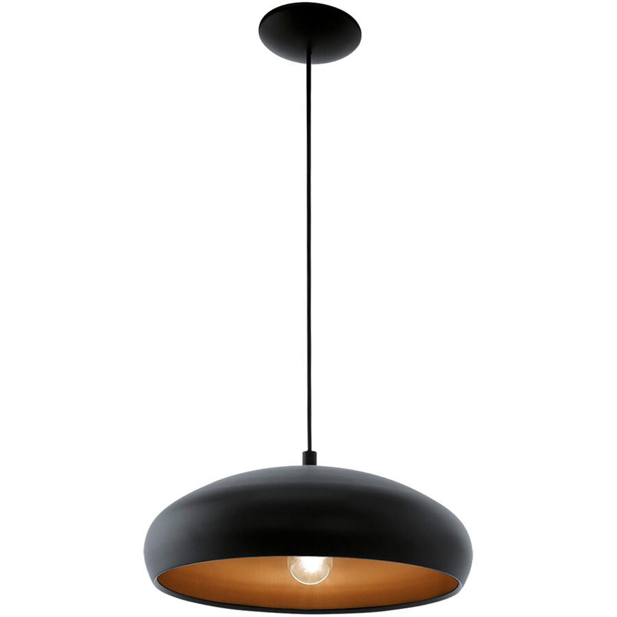 Pendellampe Mogano 1 Schwarz Stahl 110 cm - Pendellampe