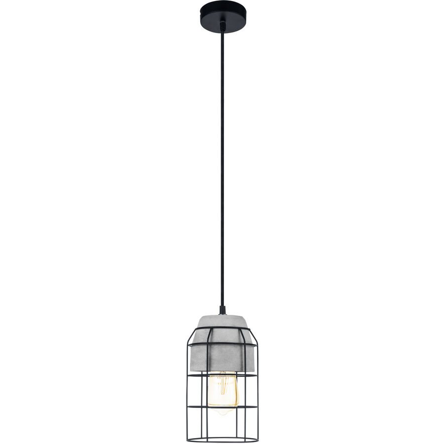 Pendellampe Consett Grau/Schwarz Beton 110 cm - Farbe: schwarz/grau - Pendellampe
