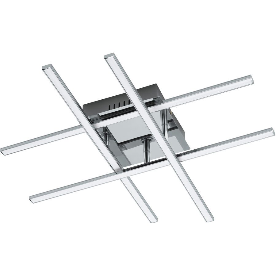 Wandlampe Lasana 1 Weiss/Grau Kunststoff/Metall 50 cm 10 cm - Farbe: chrom/weiss - LED - Lichtfarbe: Warmweiss - Wandlampe- LED Energiesparlampe