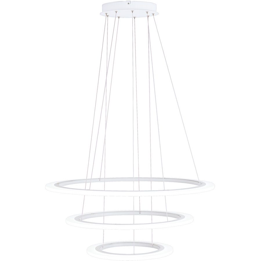 Pendellampe Penaforte Weiss Aluminium/Kunststoff 79 cm 150 cm - LED - Lichtfarbe: Warmweiss - Pendellampe- LED Energiesparlampe