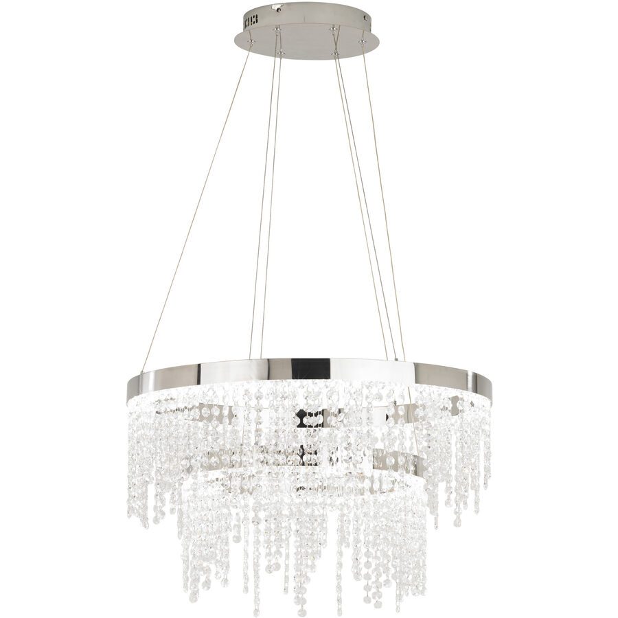 Pendellampe Antelao Grau Stahl 150 cm - Farbe: Chrom/klar - LED - Lichtfarbe: Helles Neutralweiss - Pendellampe- LED Energiesparlampe