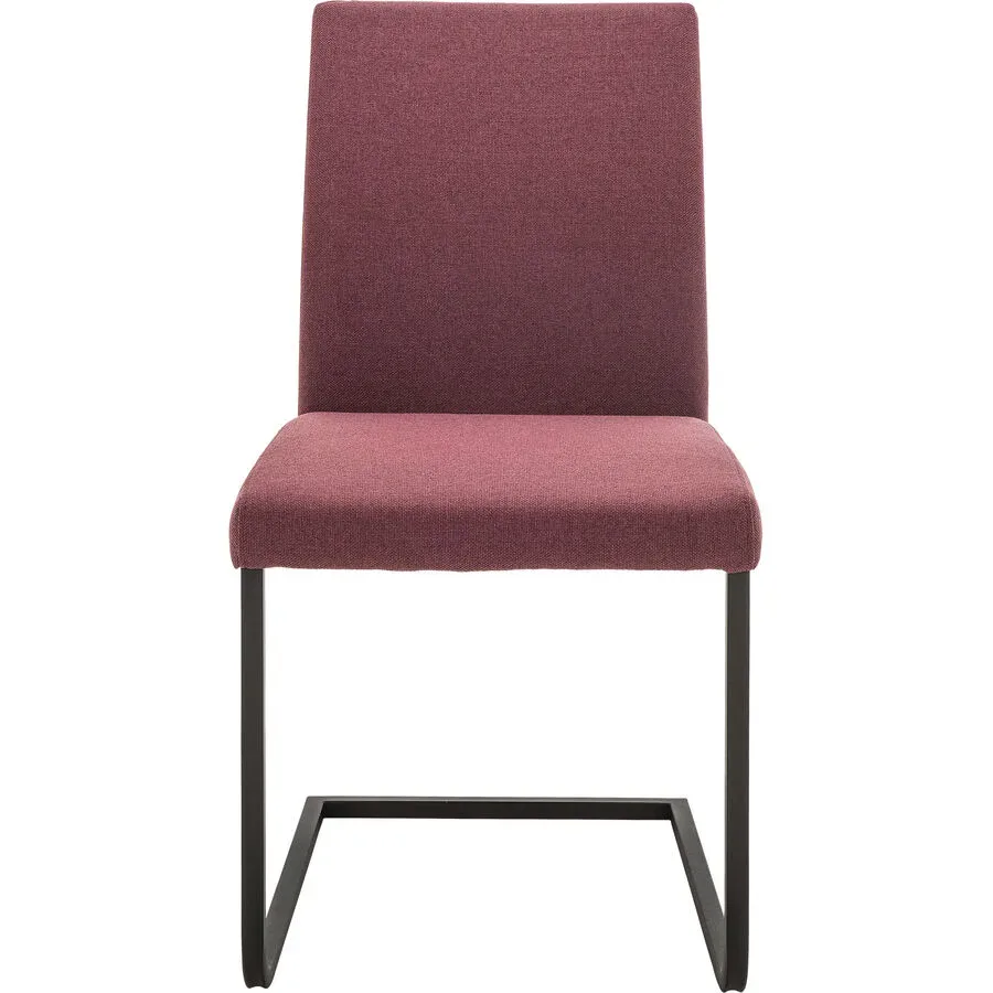 Freischwingerstuhl Luca Rot Stoff 45 cm 90 cm - Farbe: weinrot - Freischwingerstuhl