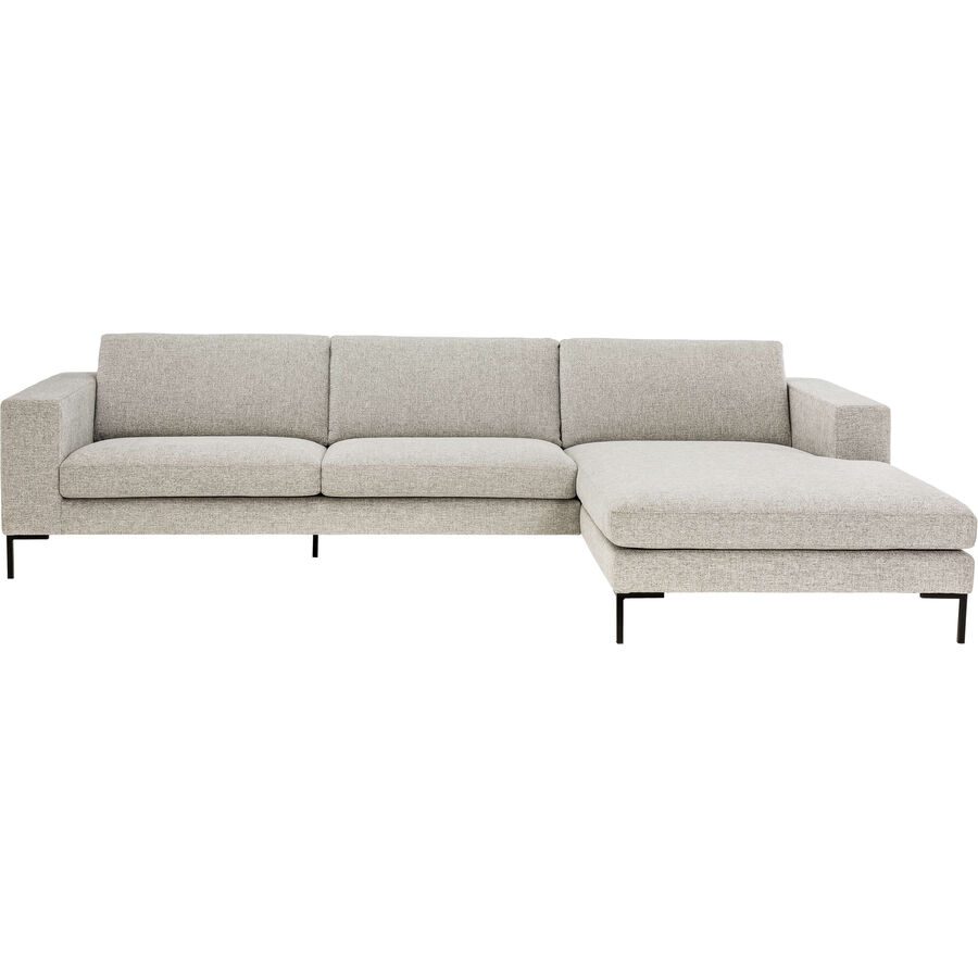 Ecksofa Domino Grau Stoff 311 cm 182 cm - Farbe: Hellgrau - Möbel Konfigurator: Traummöbel individuell zusammenstellen - Ecksofa