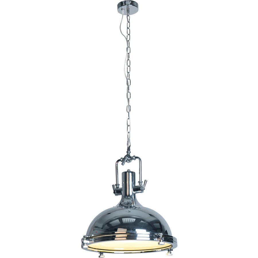Pendellampe Bussard Silber Glas/Metall 40 cm 120 cm - Material: Metall/Glas - Pendellampe