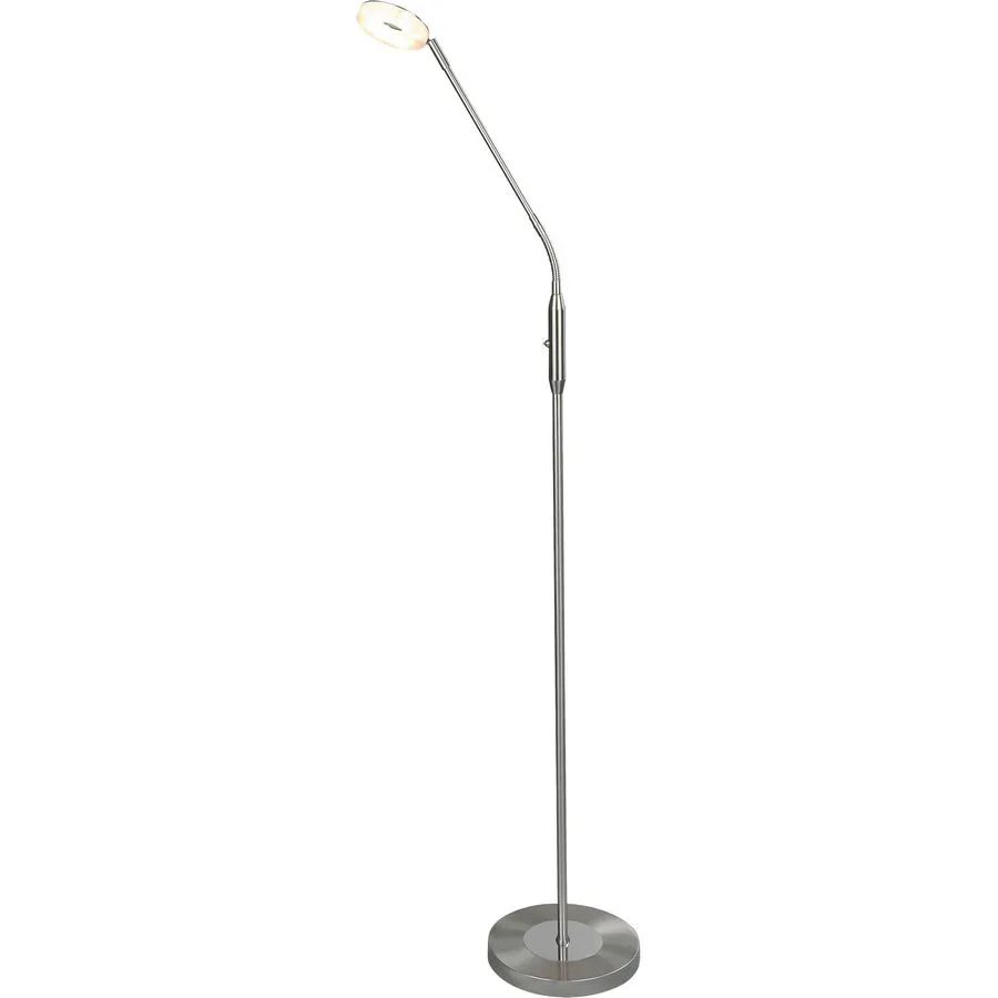 Leselampe Servier Nickel Metall/Acrylglas H 150 cm 700 lm - LED - Lichtfarbe: Warmweiss - Kaltes Tagesweiss- LED Energiesparlampe