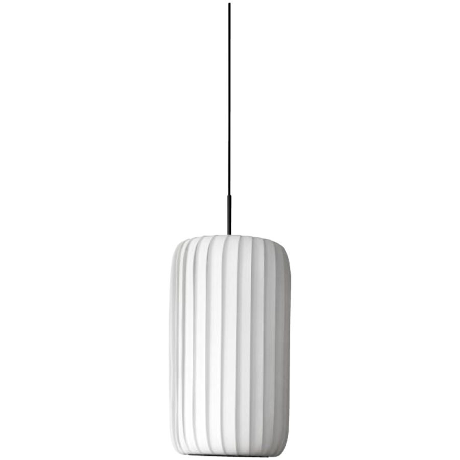 Tom Rossau Pendellampe Roncello Weiss Kunststoff/Papier 34 cm 75 cm - LED - Lichtfarbe: Extra warmweiss - Material: Kunststoff/Frischfasern -