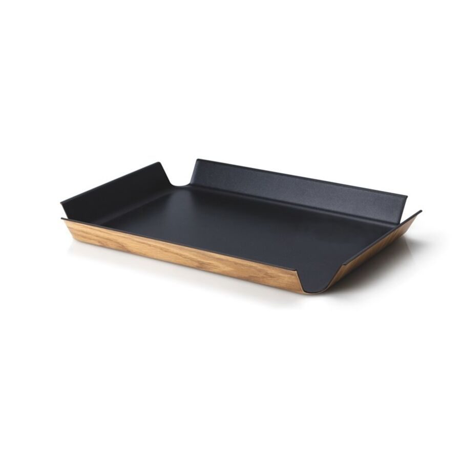 Tablett rutschfest schwarz metallic, 41x29.5 cm