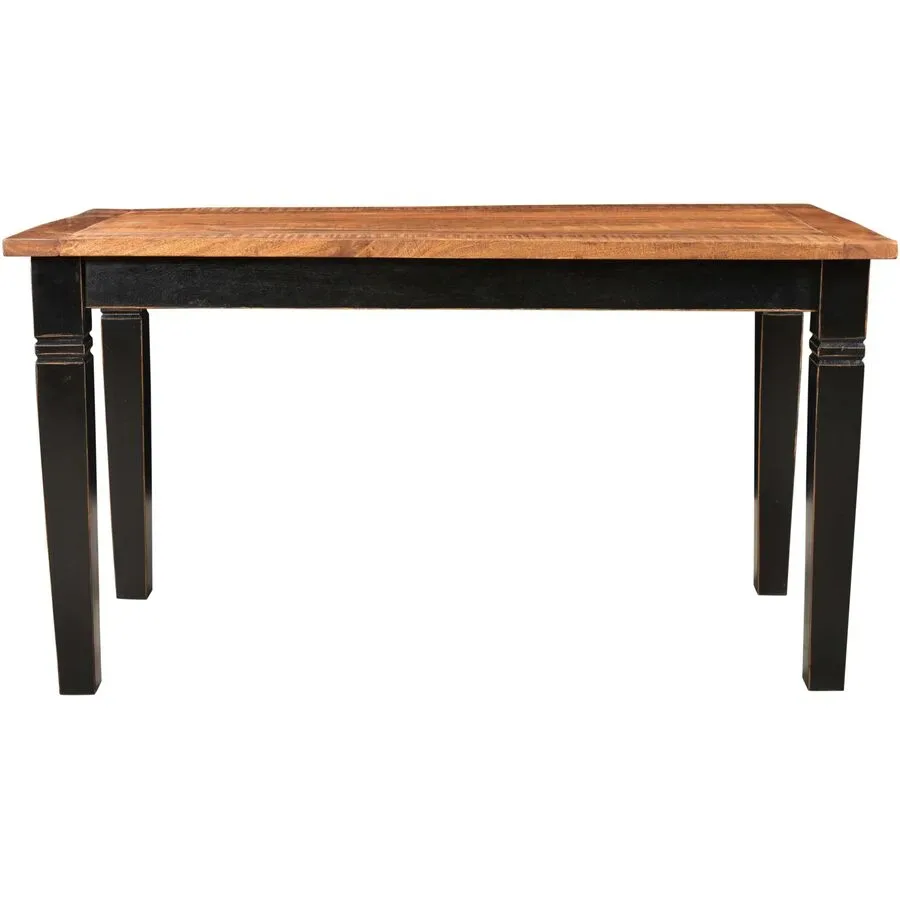 Esstisch Sica Braun/Schwarz Holz 140 cm - Farbe: natur, schwarz - Material: Mangoholz - Esstisch