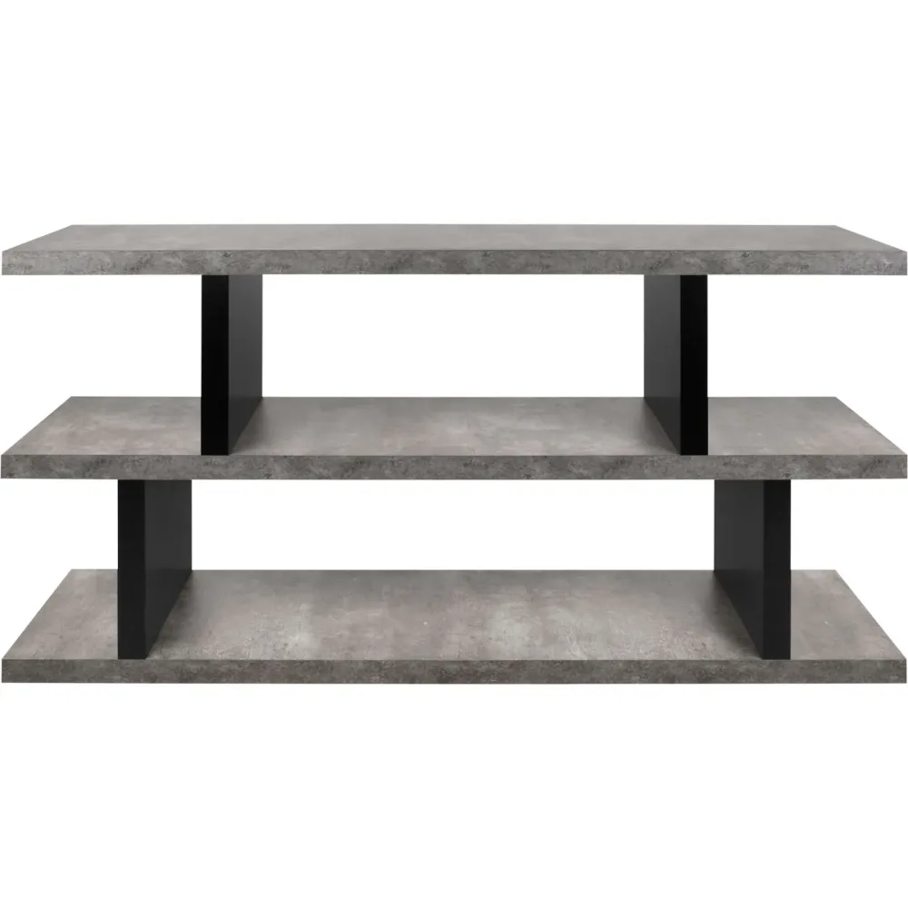 Regal Samos Grau Holz 163 cm 88 cm - Farbe: betongrau - Regal