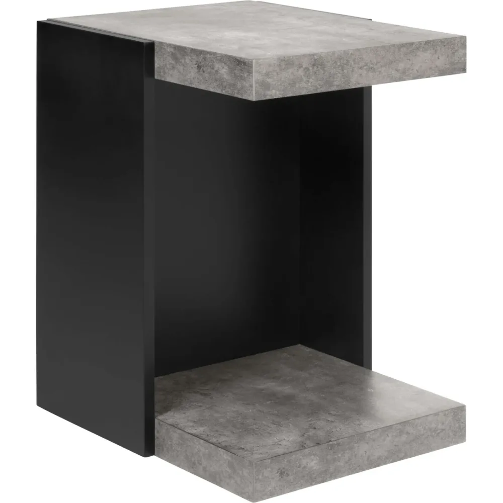 Beistelltisch Ios Grau Kunstharz 38 cm - Farbe: betongrau - Material: Melamin - Beistelltisch