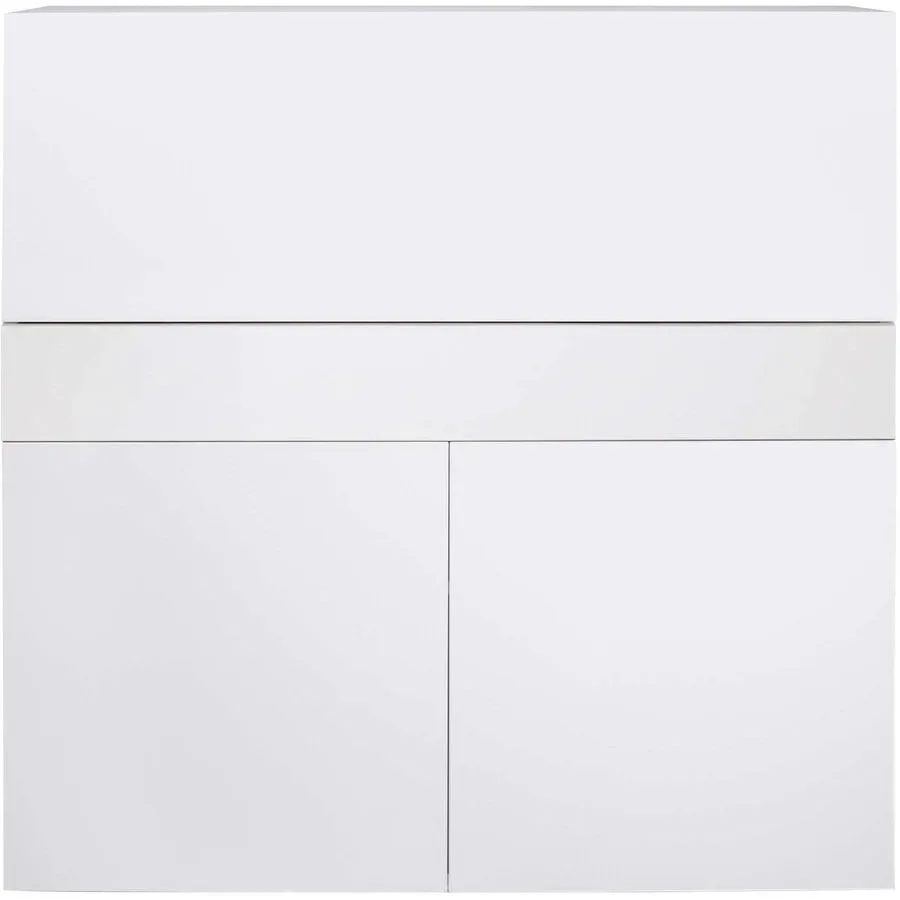 Schreibtisch Ker Weiss Holz 110 cm - Farbe: weiss matt - Schreibtisch