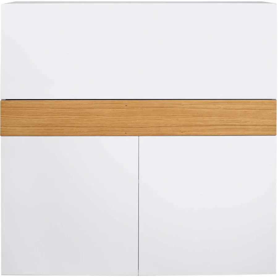 Schreibtisch Ker Weiss Holz 110 cm - Farbe: reinweiss - Material: Holzwerkstoff - Schreibtisch