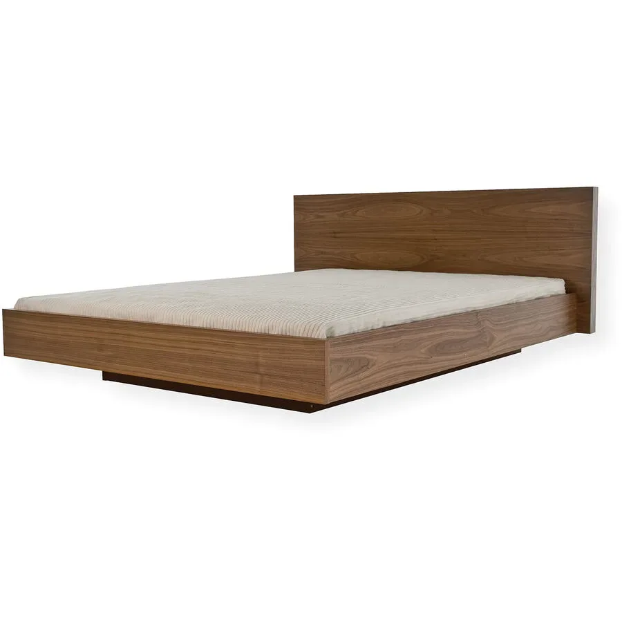 Bett Fluent Braun Holz/MDF 160 x 200 cm - Farbe: Nussbaum Dekor - Material: Nussbaum/MDF - Bett