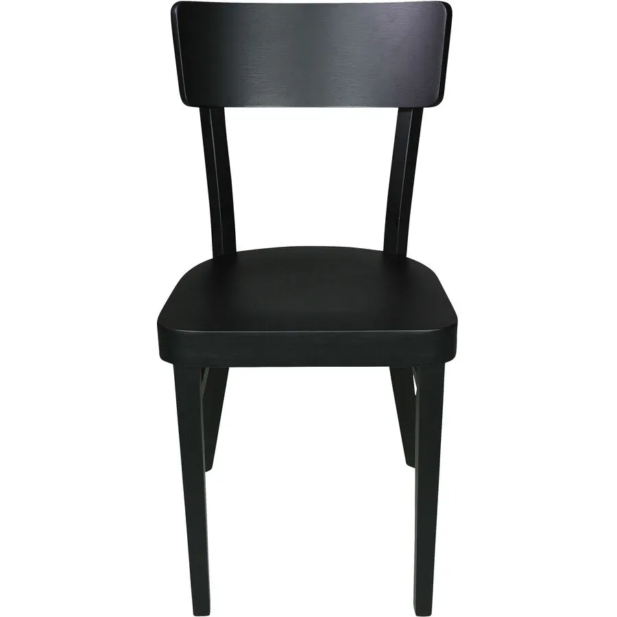 Bistrostuhl Salma Schwarz Holz 44 cm - Material: Holz und Sperrholz - Bistrostuhl