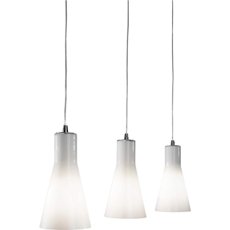 Pendellampe Diaz Grau Metall 86 cm 200 cm - Farbe: Chrom/Nickel santiert - Pendellampe