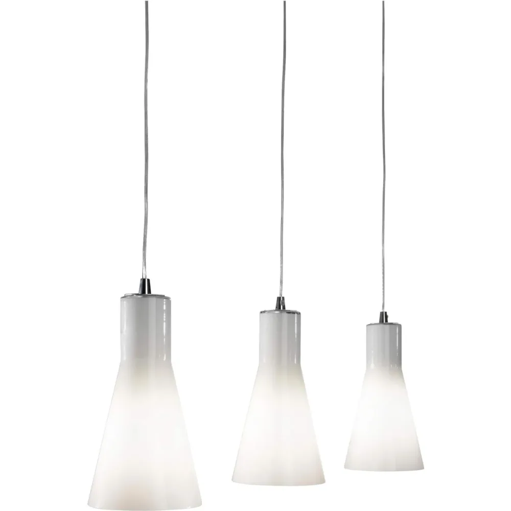 Pendellampe Diaz Grau Metall 86 cm 200 cm - Farbe: Chrom/Nickel santiert - Pendellampe
