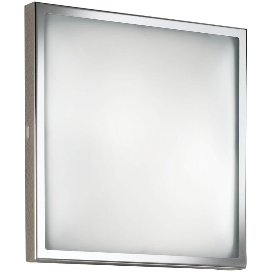 Wandlampe Opus Grau Metall 22 cm 8 cm - Farbe: verchromt - Wandlampe