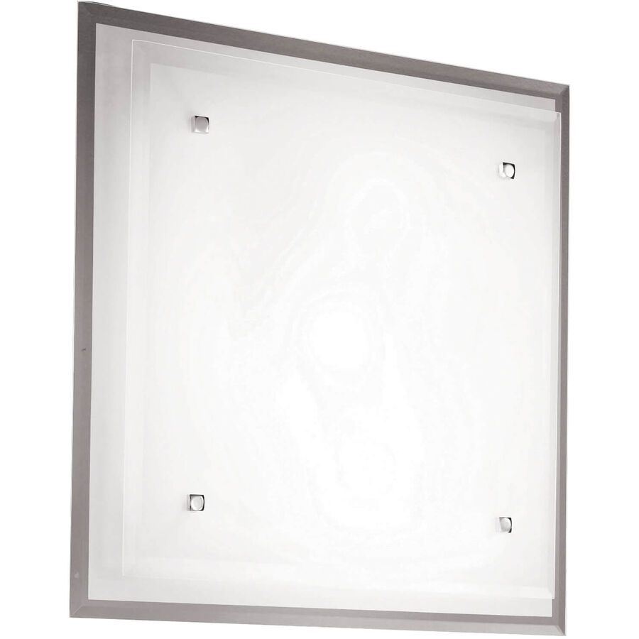 Deckenlampe Marma Weiss/Grau Metall 30 cm 30 cm - Farbe: weiss/chrom - Deckenlampe