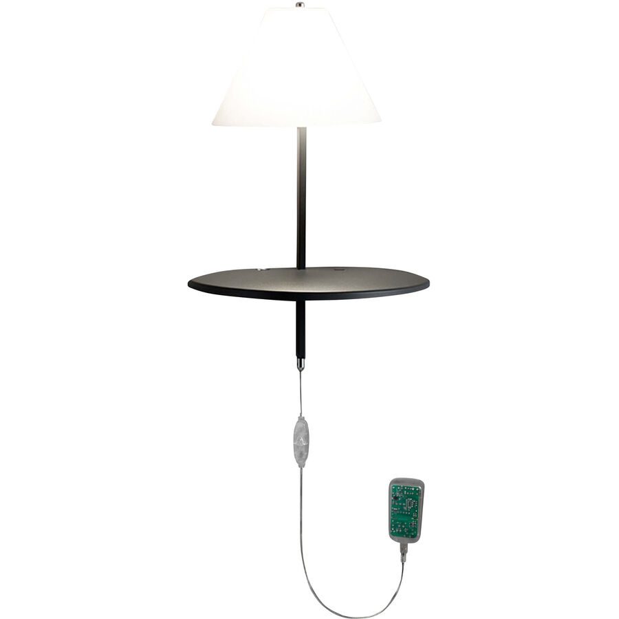 Wandlampe Morris Grau Metall 30 cm 47 cm - Farbe: anthrazit - LED - Lichtfarbe: Warmweiss - Wandlampe- LED Energiesparlampe