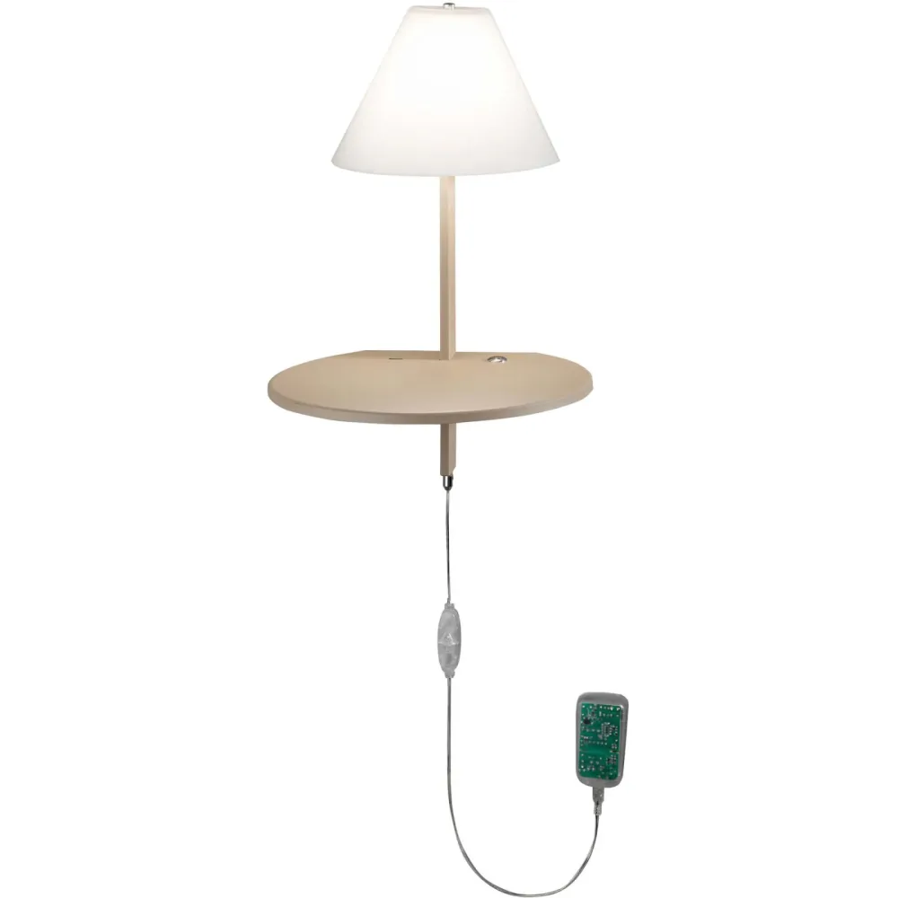 Wandlampe Monroe Metall 30 cm 47 cm - Farbe: Cappucino - LED - Lichtfarbe: Warmweiss - Wandlampe- LED Energiesparlampe