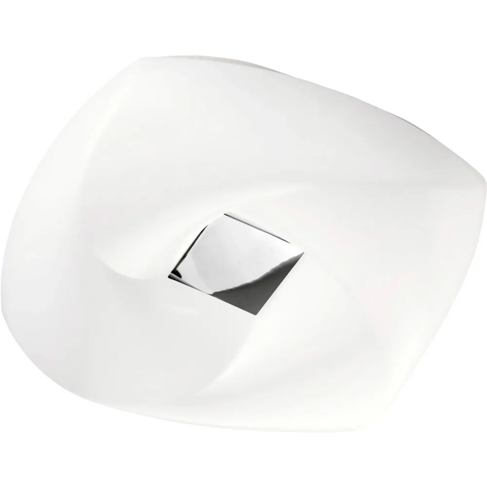 Deckenlampe Andras Weiss/Grau Metall 65 cm 12 cm - Farbe: weiss/chrom - LED - Lichtfarbe: Warmweiss - Deckenlampe- LED Energiesparlampe