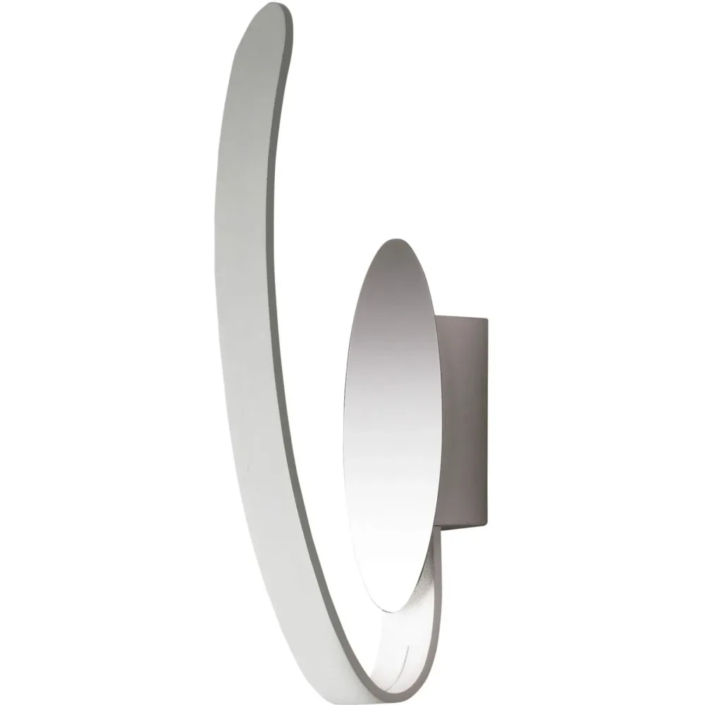 Wandlampe Loreno Weiss/Grau Metall 9 cm 34 cm - Farbe: weiss/chrom - LED - Lichtfarbe: Warmweiss - Wandlampe- LED Energiesparlampe