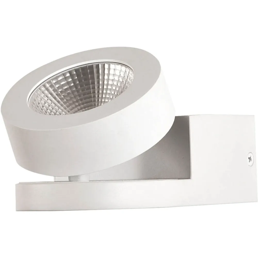 Wandlampe Barnes Weiss Aluminium 10 cm 5.6 cm - LED - Lichtfarbe: Warmweiss - Wandlampe- LED Energiesparlampe