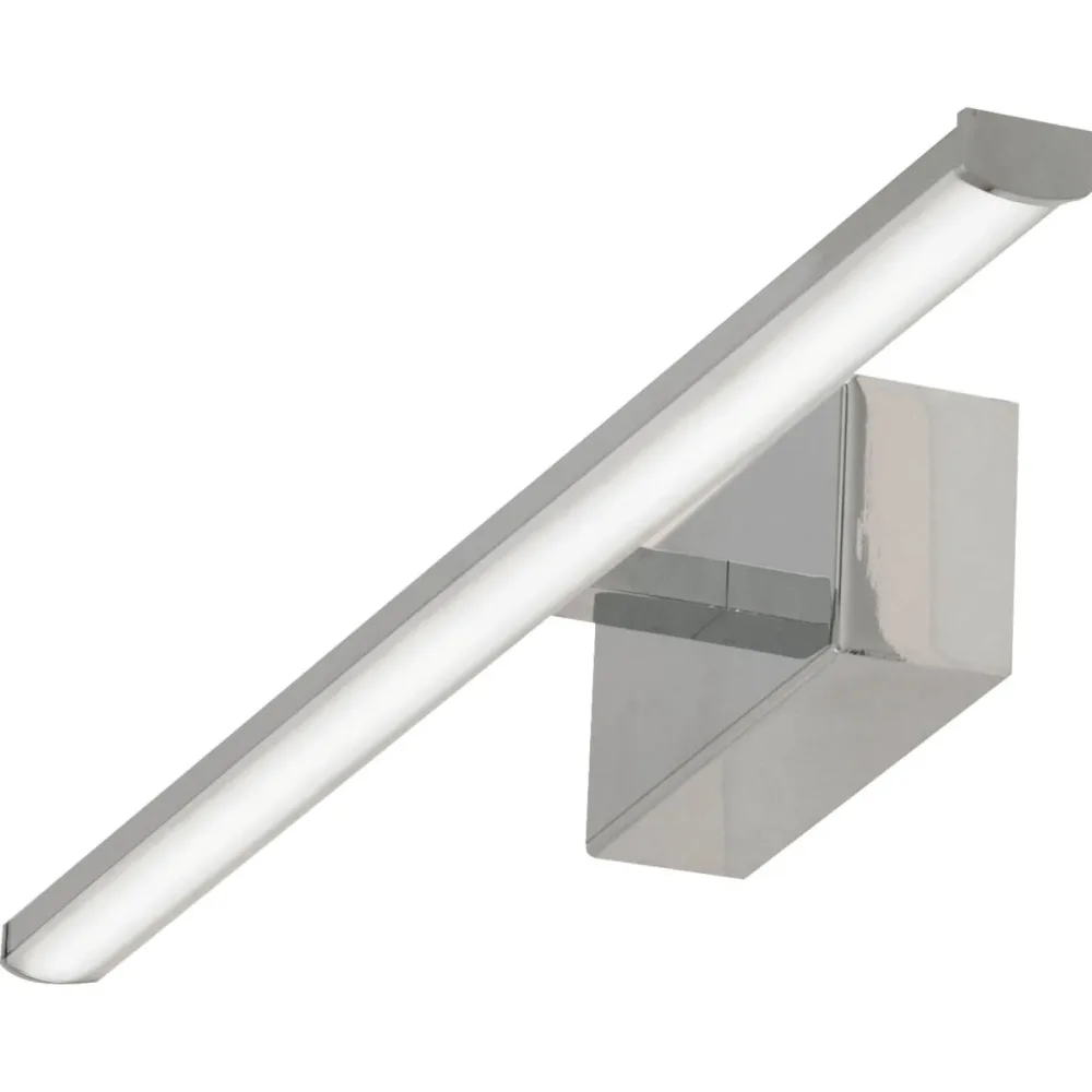 Wandlampe Nuria Grau Metall 50 cm 5.5 cm - Farbe: verchromt - LED - Lichtfarbe: Warmweiss - Wandlampe- LED Energiesparlampe